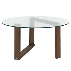 Loftscape Table basse Yoxford II - Verre / Noyer massif - Noyer