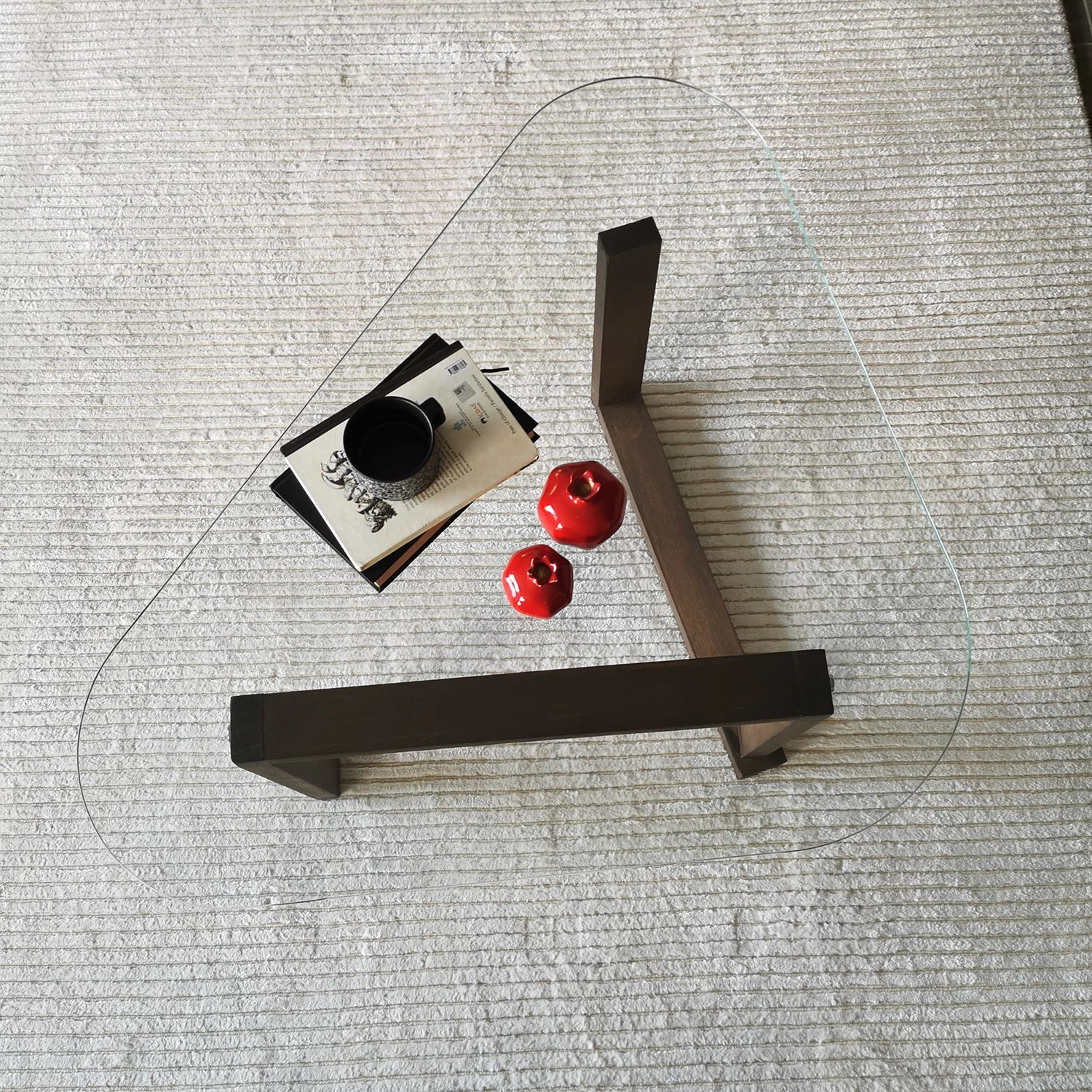 Loftscape Table basse Yorkton I - Verre / Noyer massif - Noyer 10 Loftscape Table basse Yorkton I - Verre / Noyer massif - Noyer – Image 8