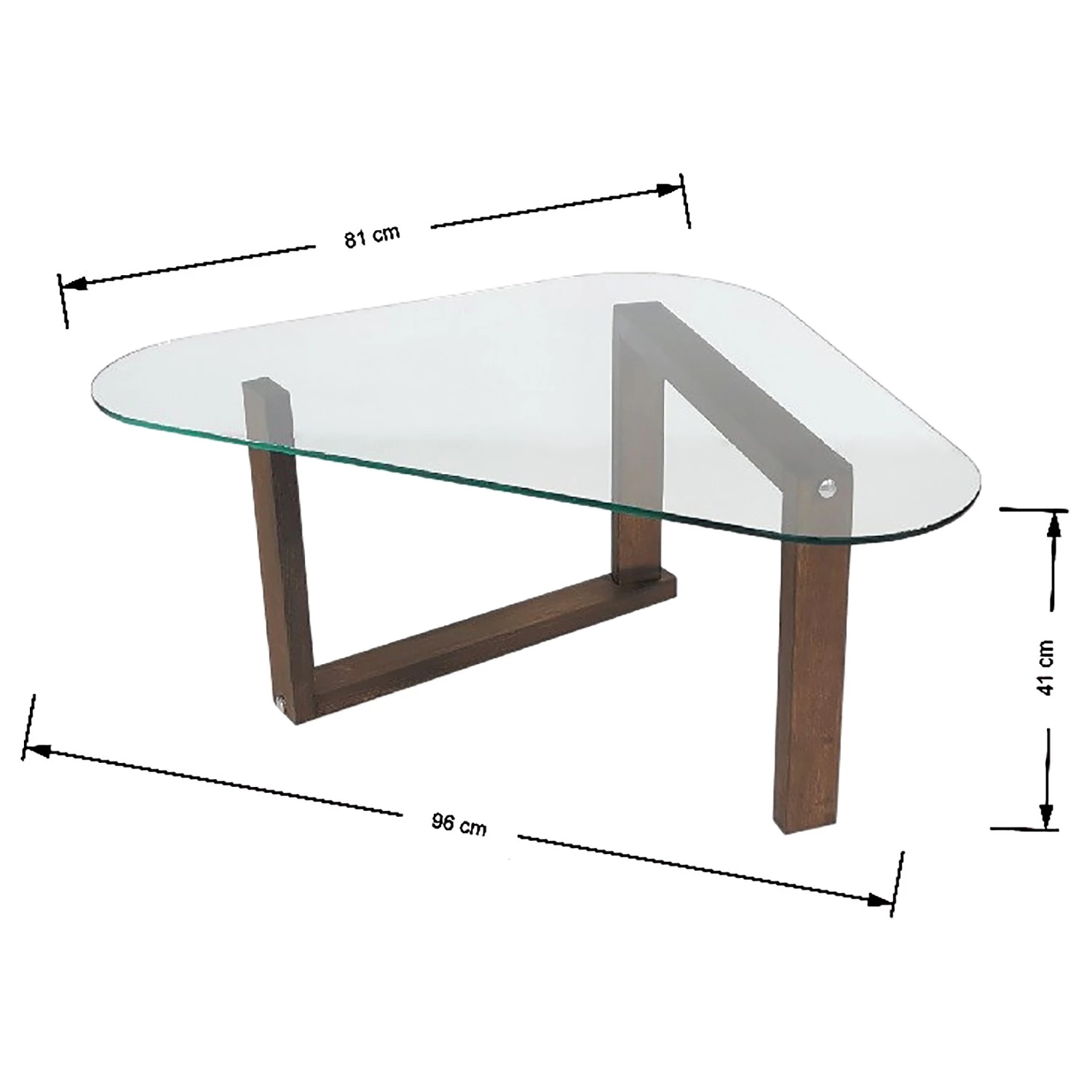Loftscape Table basse Yorkton I - Verre / Noyer massif - Noyer 13 Loftscape Table basse Yorkton I - Verre / Noyer massif - Noyer – Image 11