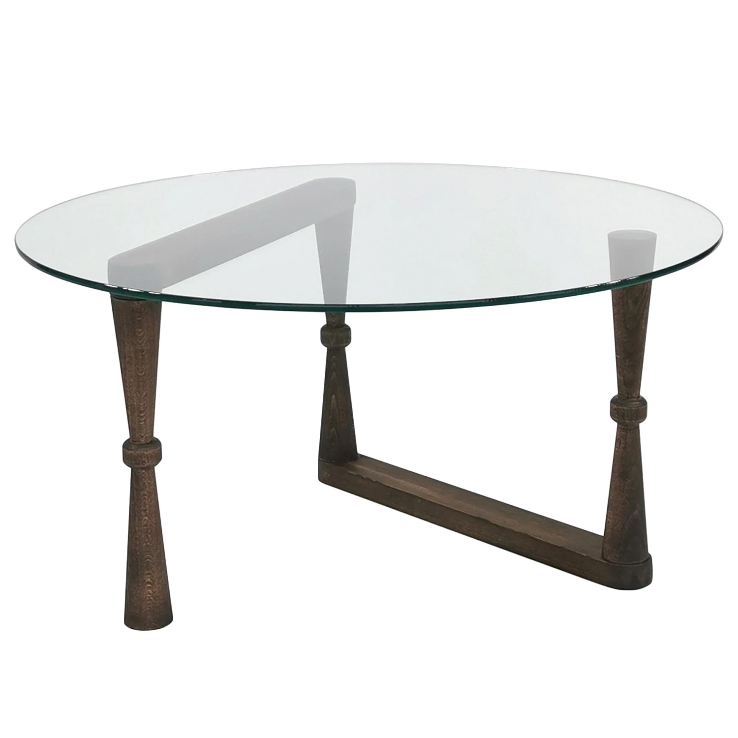 Loftscape Table basse Yoxford II - Verre / Noyer massif - Noyer 3 Loftscape Table basse Yoxford II - Verre / Noyer massif - Noyer