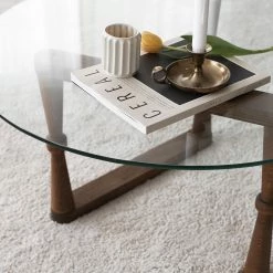 Loftscape Table basse Yoxford II - Verre / Noyer massif - Noyer 13 Loftscape Table basse Yoxford II - Verre / Noyer massif - Noyer -Meubles de salon Soldes 1000333741 220302 030 DETAILS P000000001000333741