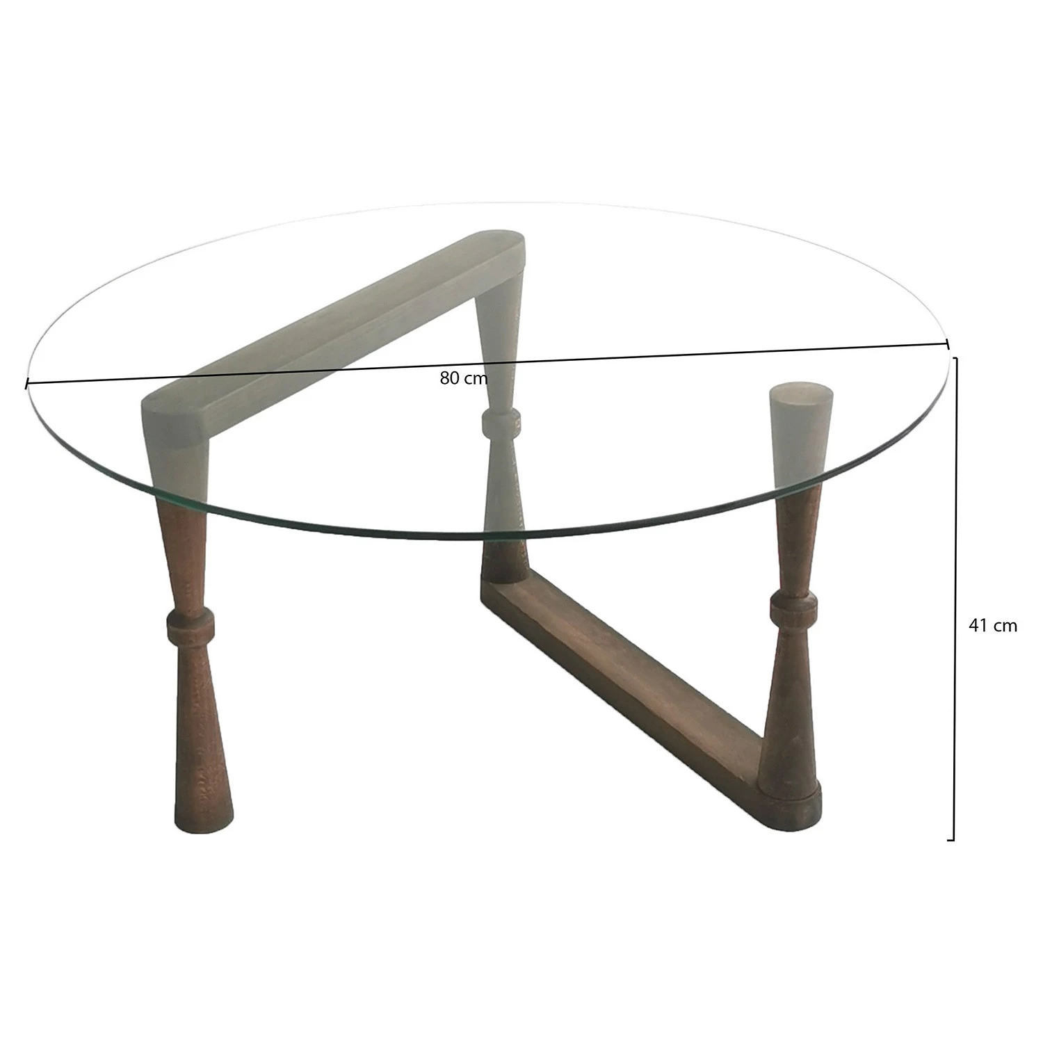 Loftscape Table basse Yoxford II - Verre / Noyer massif - Noyer 9 Loftscape Table basse Yoxford II - Verre / Noyer massif - Noyer – Image 7