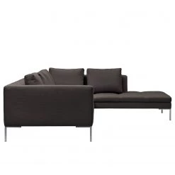 Studio Copenhagen Canapé d’angle Madison I - Tissu Anda II : Anthracite - Largeur : 319 cm - Méridienne longue à droite (vue de face) -Meubles de salon Soldes 1000333881 220301 040 DETAILS P000000001000333881