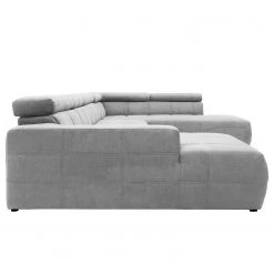 Fredriks Canapé panoramique Freetown - Microfibre - Gris lumineux - Méridienne courte à droite / longue à gauche (vue de face) -Meubles de salon Soldes 1000336174 220221 040 DETAILS P000000001000336174