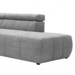 Fredriks Canapé panoramique Freetown - Microfibre - Gris lumineux - Méridienne courte à droite / longue à gauche (vue de face) -Meubles de salon Soldes 1000336174 220221 090 DETAILS P000000001000336174