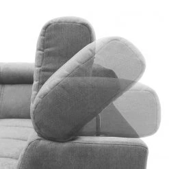 Fredriks Canapé panoramique Freetown - Microfibre - Gris lumineux - Méridienne courte à droite / longue à gauche (vue de face) -Meubles de salon Soldes 1000336174 220221 150 DETAILS P000000001000336174