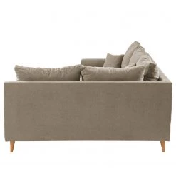 Mørteens Canapé d’angle Capstone - Velours Rosor: Cappuccino - Méridienne longue à droite (vue de face) - Sans repose-pieds -Meubles de salon Soldes 1000336722 220301 060 DETAILS P000000001000336722