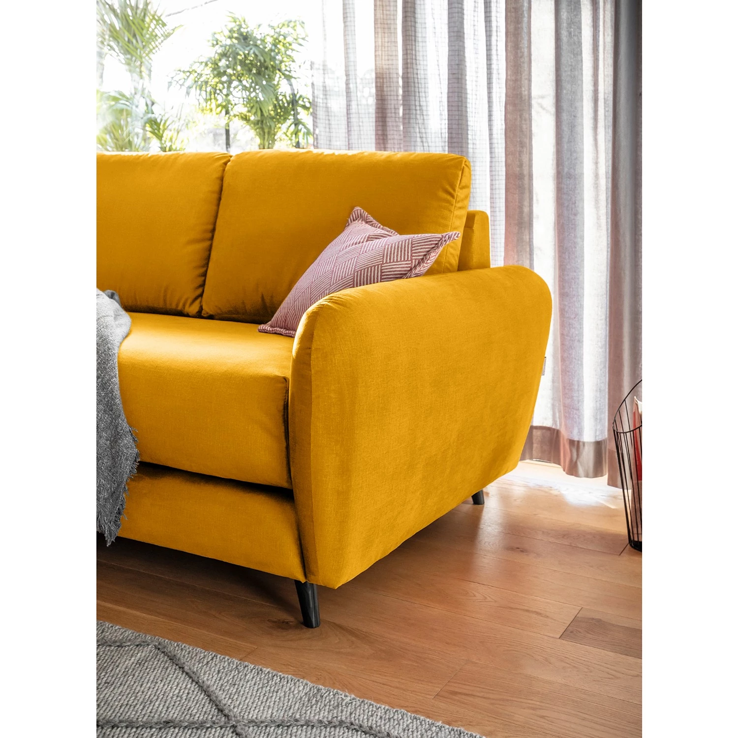 Loftscape Canapé d’angle Tatan - Microfibre Faria: Jaune - Méridienne courte à gauche (vue de face) - Sans repose-pieds 10 Loftscape Canapé d’angle Tatan - Microfibre Faria: Jaune - Méridienne courte à gauche (vue de face) - Sans repose-pieds – Image 8