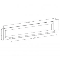 Ridgevalley Étagère murale Emmanuela - Imitation épicéa blanc 11 Ridgevalley Étagère murale Emmanuela - Imitation épicéa blanc -Meubles de salon Soldes 1000339974 220317 500 SKETCH DETAILS P000000001000339974 sketch