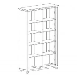 Ridgevalley Vitrine haute Emmanuela - Vert foncé -Meubles de salon Soldes 1000339983 220317 501 SKETCH DETAILS P000000001000339983 sketch