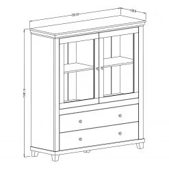 Ridgevalley Buffet haut Emmanuela - Vert foncé 12 Ridgevalley Buffet haut Emmanuela - Vert foncé -Meubles de salon Soldes 1000339987 220317 500 SKETCH DETAILS P000000001000339987 sketch