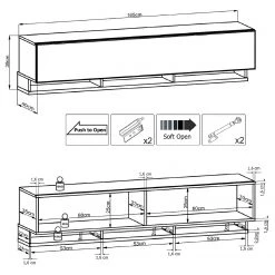 Fredriks Ensemble meubles TV Bylas (4 éléments) - Noir brillant 18 Fredriks Ensemble meubles TV Bylas (4 éléments) - Noir brillant -Meubles de salon Soldes 1000340457 220322 501 SKETCH DETAILS P000000001000340457 sketch
