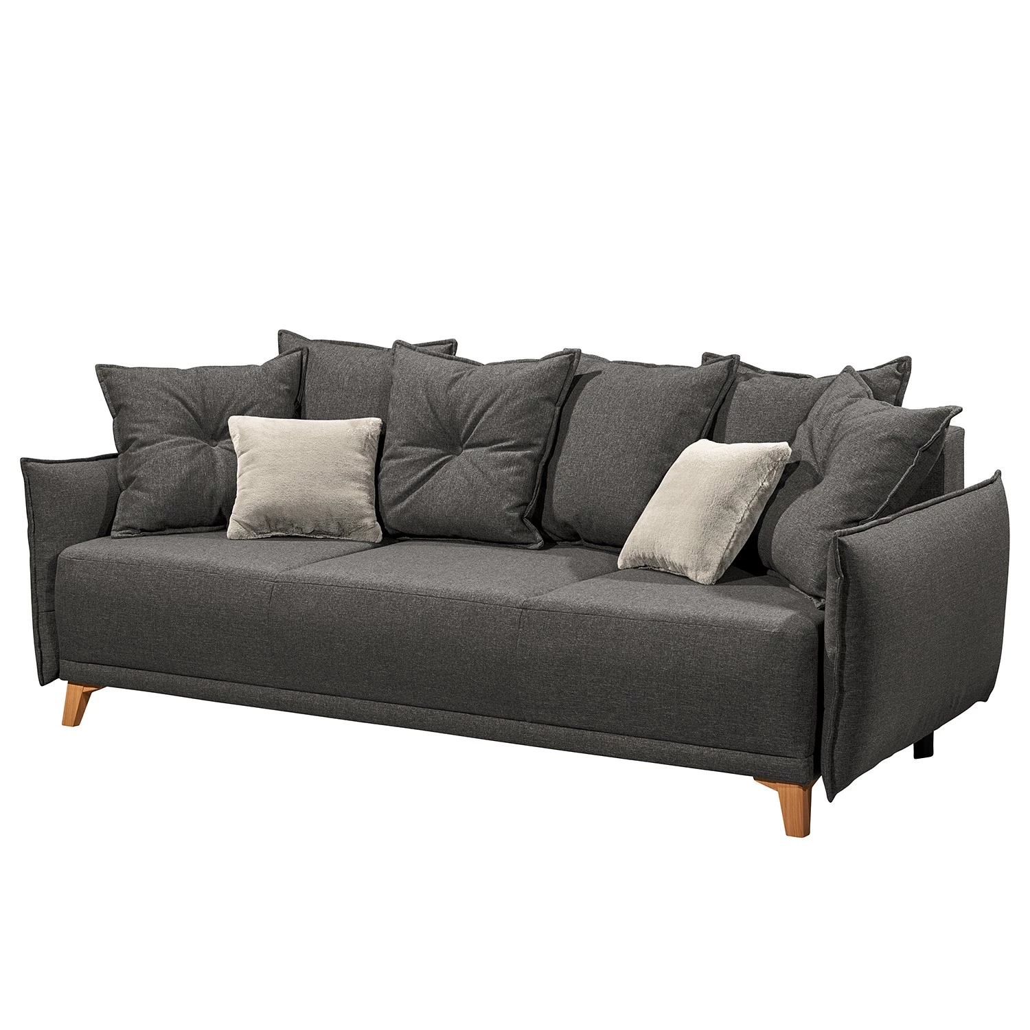 Mørteens Canapé convertible Rutherford - Tissu Denga / Microfibre Laci: Graphite / Argent 3 Mørteens Canapé convertible Rutherford - Tissu Denga / Microfibre Laci: Graphite / Argent