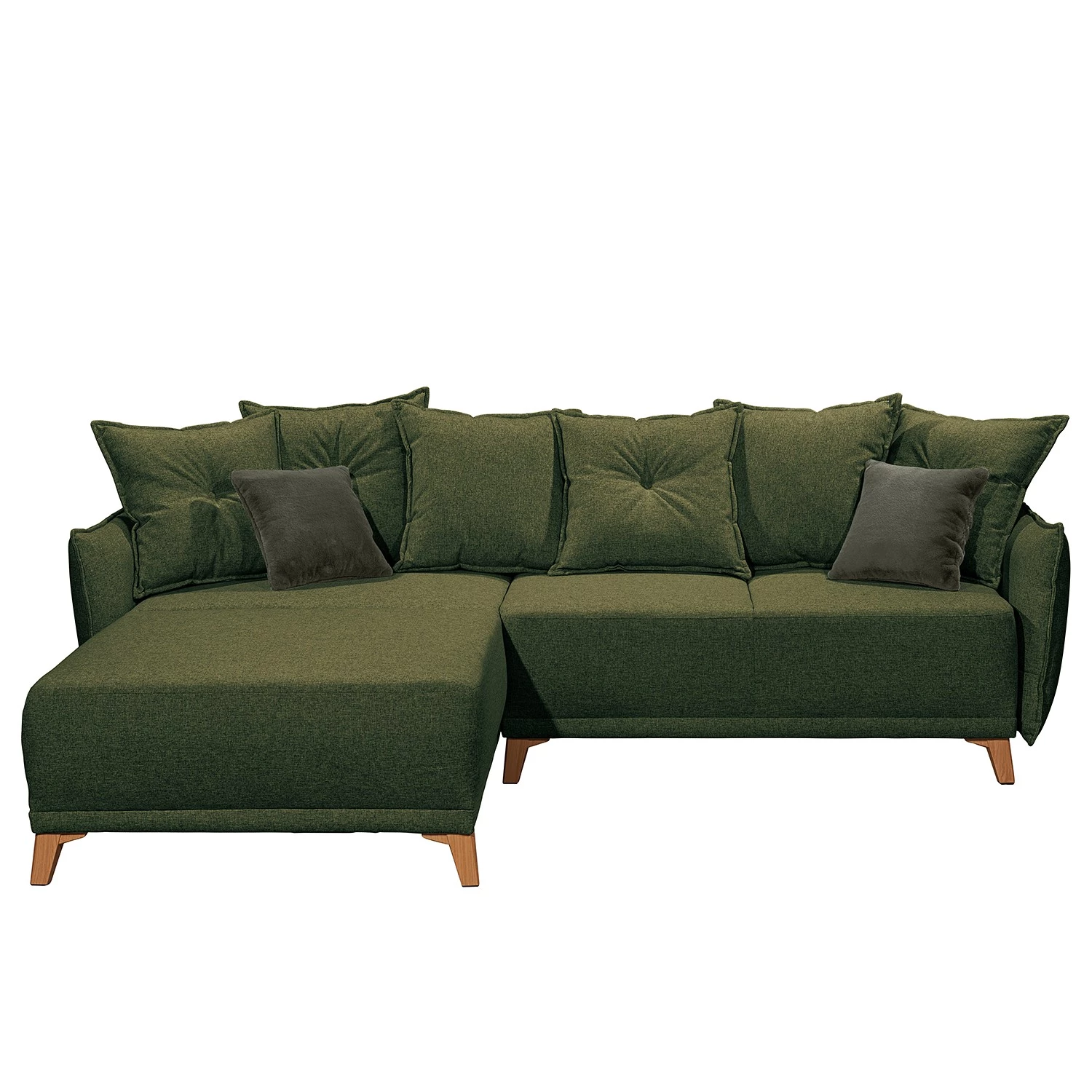 Norrwood Canapé d’angle Rutherford I - Tissu Denga / Microfibre Laci: Vert vieilli / Vert - Méridienne courte montable des deux côtés 8 Norrwood Canapé d’angle Rutherford I - Tissu Denga / Microfibre Laci: Vert vieilli / Vert - Méridienne courte montable des deux côtés – Image 6