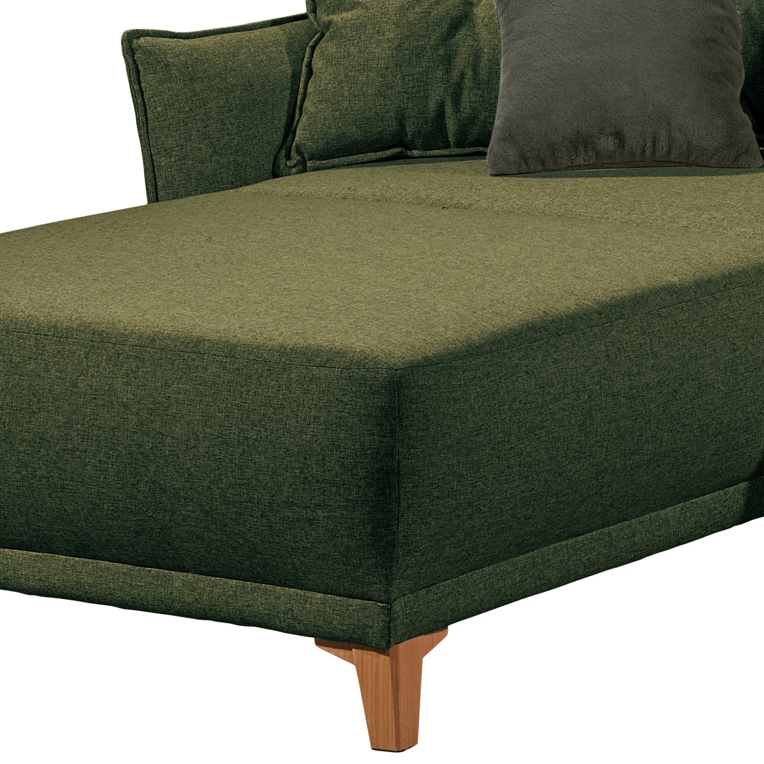 Norrwood Canapé d’angle Rutherford I - Tissu Denga / Microfibre Laci: Vert vieilli / Vert - Méridienne courte montable des deux côtés 14 Norrwood Canapé d’angle Rutherford I - Tissu Denga / Microfibre Laci: Vert vieilli / Vert - Méridienne courte montable des deux côtés – Image 12