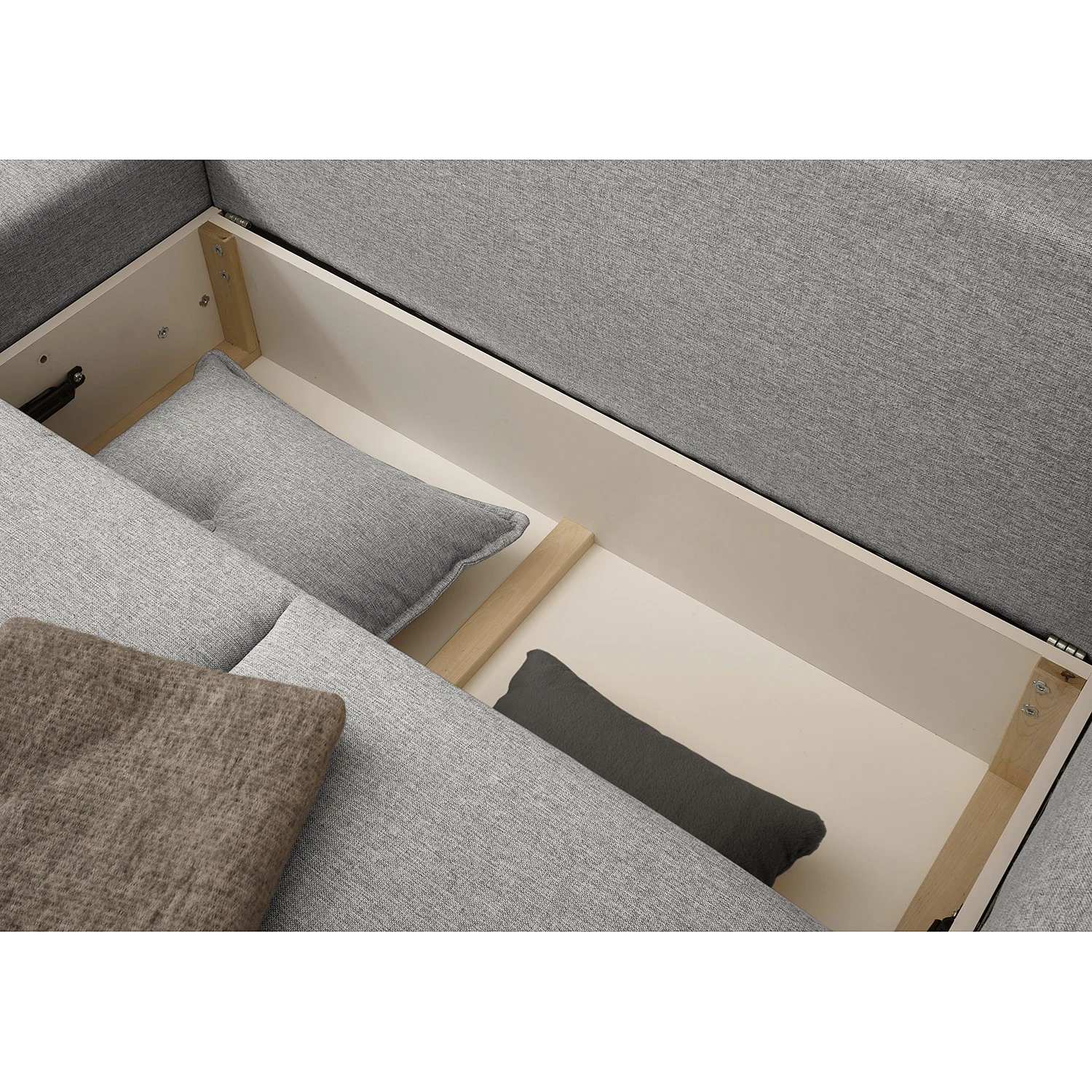 Mørteens Canapé d’angle Rutherford II - Tissu Denga / Microfibre Laci: Argent / Anthracite - Méridienne longue montable des deux côtés 9 Mørteens Canapé d’angle Rutherford II - Tissu Denga / Microfibre Laci: Argent / Anthracite - Méridienne longue montable des deux côtés – Image 7