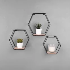 Loftscape Étagères murales Comfortline (lot de 3) - Métal - Noir / Imitation chêne 12 Loftscape Étagères murales Comfortline (lot de 3) - Métal - Noir / Imitation chêne -Meubles de salon Soldes 1000341915 220323 021 MOOD DETAILS P000000001000341915 mood