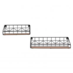 Loftscape Étagères murales Fluffy (lot de 2) - Métal - Noir / Imitation chêne 14 Loftscape Étagères murales Fluffy (lot de 2) - Métal - Noir / Imitation chêne -Meubles de salon Soldes 1000341918 220323 030 DETAILS P000000001000341918