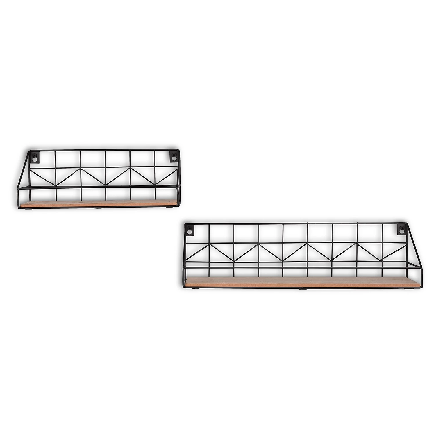 Loftscape Étagères murales Fluffy (lot de 2) - Métal - Noir / Imitation chêne 7 Loftscape Étagères murales Fluffy (lot de 2) - Métal - Noir / Imitation chêne – Image 5