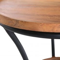 Red Living Bout de canapé Ugo I - Manguier massif / Métal - Manguier / Noir -Meubles de salon Soldes 1000341955 220331 040 DETAILS P000000001000341955