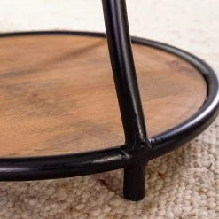 Red Living Bout de canapé Ugo I - Manguier massif / Métal - Manguier / Noir -Meubles de salon Soldes 1000341955 220331 047 DETAILS P000000001000341955