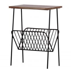 Red Living Bout de canapé Ugo V - Manguier massif / Métal - Manguier / Noir