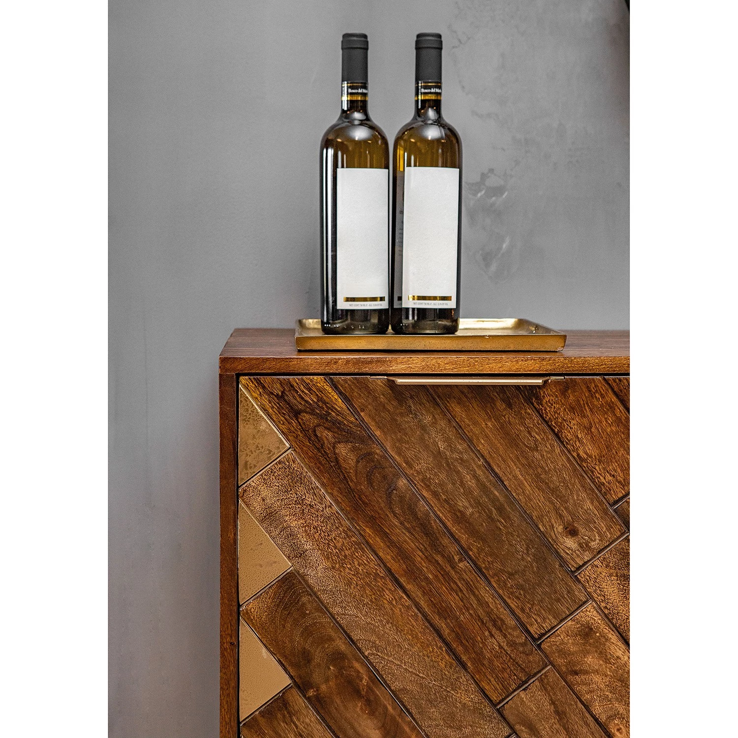 Red Living Buffet Nook - Manguier massif / Métal - Manguier / Doré 9 Red Living Buffet Nook - Manguier massif / Métal - Manguier / Doré – Image 7