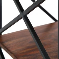 Red Living Étagère Ugo II - Manguier massif / Métal - Manguier / Noir 22 Red Living Étagère Ugo II - Manguier massif / Métal - Manguier / Noir -Meubles de salon Soldes 1000341970 220331 040 DETAILS P000000001000341970