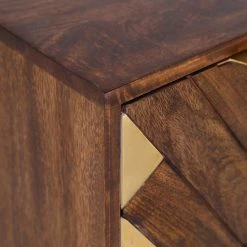 Red Living Bout de canapé Nook - Manguier massif / Métal - Manguier / Doré -Meubles de salon Soldes 1000341971 220331 050 DETAILS P000000001000341971