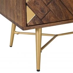 Red Living Bout de canapé Nook - Manguier massif / Métal - Manguier / Doré -Meubles de salon Soldes 1000341971 220331 062 DETAILS P000000001000341971