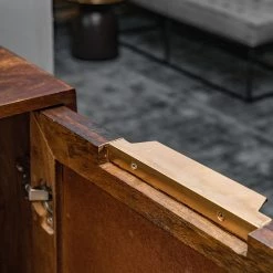 Red Living Bout de canapé Nook - Manguier massif / Métal - Manguier / Doré -Meubles de salon Soldes 1000341971 220517 032 DETAILS P000000001000341971