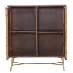 Red Living Buffet haut Nook - Manguier massif / Métal - Manguier / Doré -Meubles de salon Soldes 1000341972 220331 040 DETAILS P000000001000341972