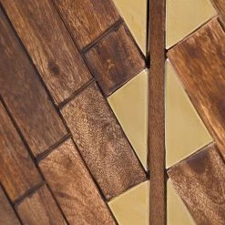 Red Living Buffet haut Nook - Manguier massif / Métal - Manguier / Doré -Meubles de salon Soldes 1000341972 220331 050 DETAILS P000000001000341972