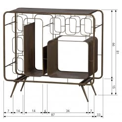 Red Living Porte-bouteilles Shiny - Métal - Laiton -Meubles de salon Soldes 1000342082 220401 500 SKETCH DETAILS P000000001000342082 sketch