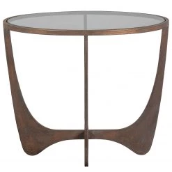 Red Living Bout de canapé Poole - Verre / Métal - Cuivre vieilli 8 Red Living Bout de canapé Poole - Verre / Métal - Cuivre vieilli -Meubles de salon Soldes 1000342098 220401 030 DETAILS P000000001000342098