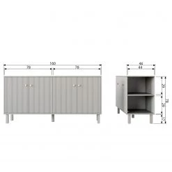 Ridgevalley Enfilade Rimas - Pin massif - Gris clair 17 Ridgevalley Enfilade Rimas - Pin massif - Gris clair -Meubles de salon Soldes 1000342118 220401 500 SKETCH DETAILS P000000001000342118 sketch