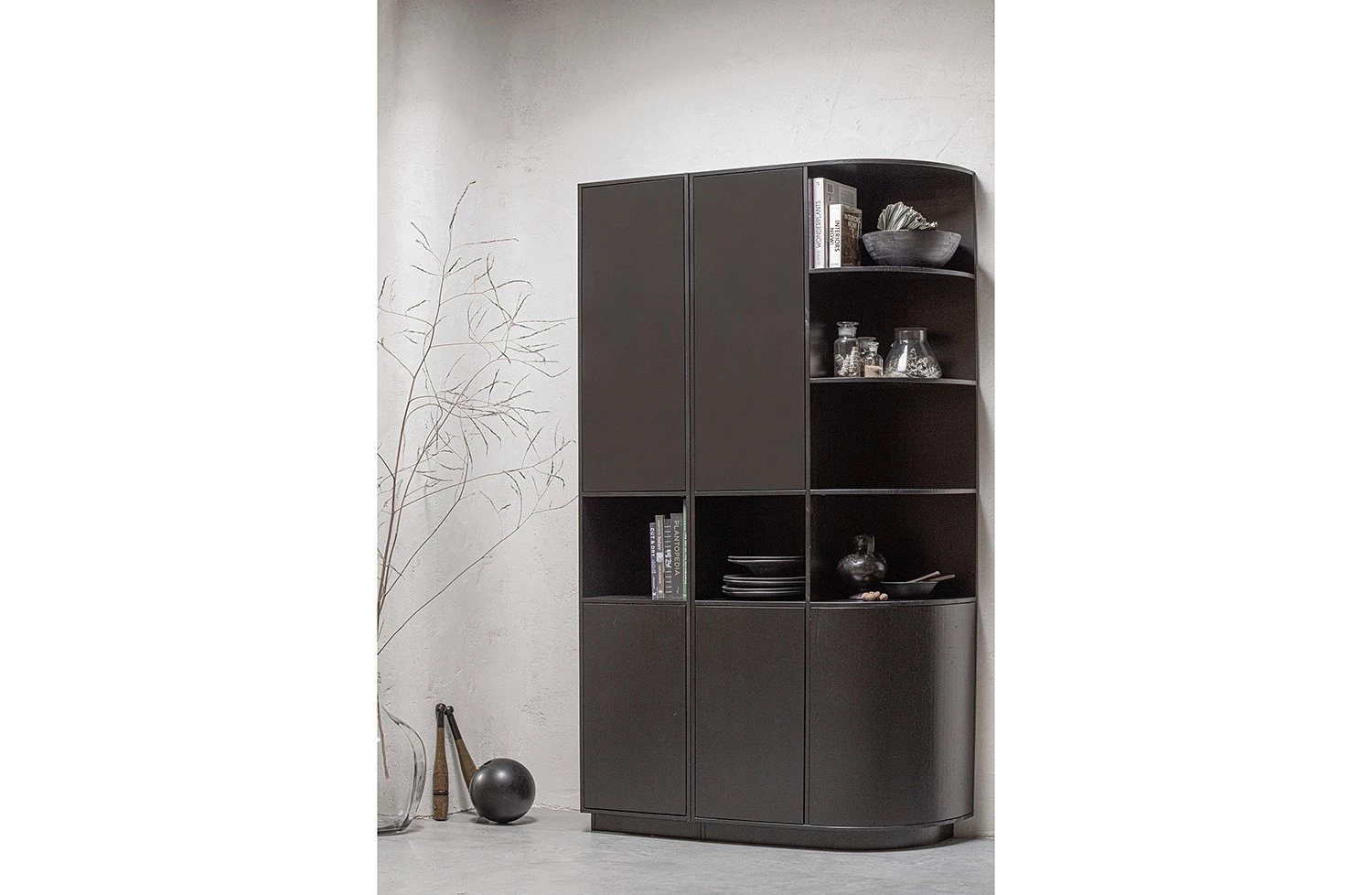 Loftscape Armoire Rozzano II - Pin massif - Pin noir 4 Loftscape Armoire Rozzano II - Pin massif - Pin noir – Image 2