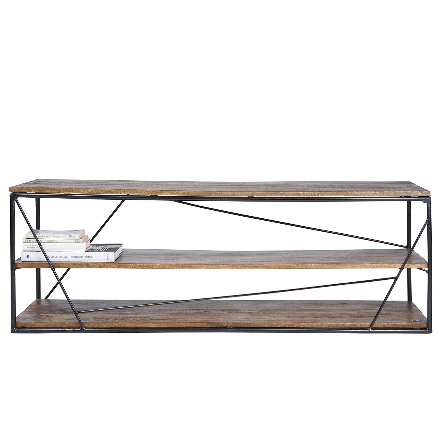 Tom Tailor Meuble TV Piketon - Manguier massif / Aluminium - Manguier / Noir 5 Tom Tailor Meuble TV Piketon - Manguier massif / Aluminium - Manguier / Noir – Image 3