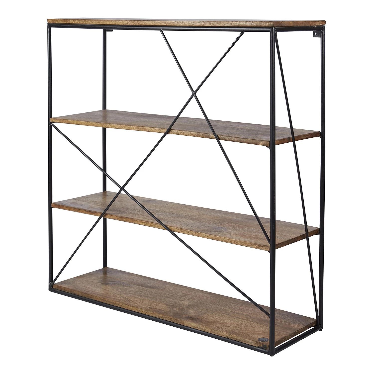 Tom Tailor Étagère murale Piketon II - Manguier massif / Aluminium - Manguier / Noir 3 Tom Tailor Étagère murale Piketon II - Manguier massif / Aluminium - Manguier / Noir