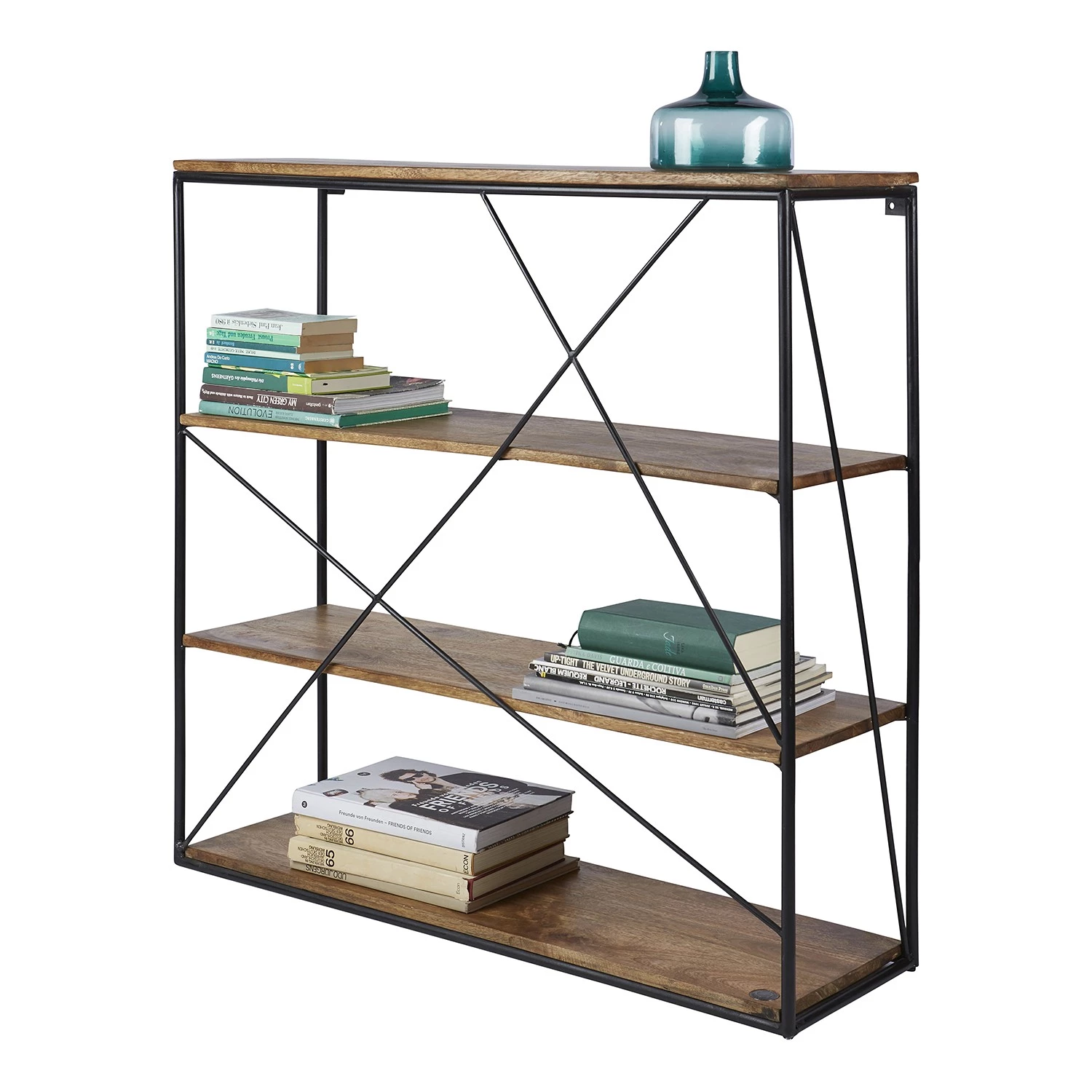 Tom Tailor Étagère murale Piketon II - Manguier massif / Aluminium - Manguier / Noir 7 Tom Tailor Étagère murale Piketon II - Manguier massif / Aluminium - Manguier / Noir – Image 5