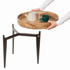 Tom Tailor Bout de canapé Richland II - Manguier massif / Aluminium - Manguier / Noir -Meubles de salon Soldes 1000342403 220325 035 DETAILS P000000001000342403