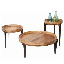 Tom Tailor Bout de canapé Richland II - Manguier massif / Aluminium - Manguier / Noir -Meubles de salon Soldes 1000342403 220325 040 DETAILS P000000001000342403