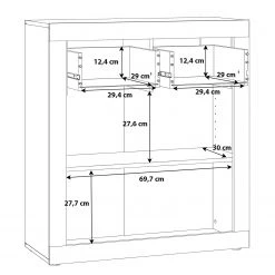 Loftscape Buffet Ballito - Blanc / Imitation noyer 19 Loftscape Buffet Ballito - Blanc / Imitation noyer -Meubles de salon Soldes 1000342449 220404 501 SKETCH DETAILS P000000001000342449 sketch