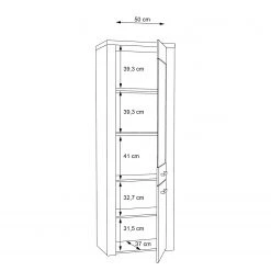 Loftscape Vitrine Parksville - Imitation chêne Sonoma -Meubles de salon Soldes 1000342475 220404 501 SKETCH DETAILS P000000001000342475 sketch