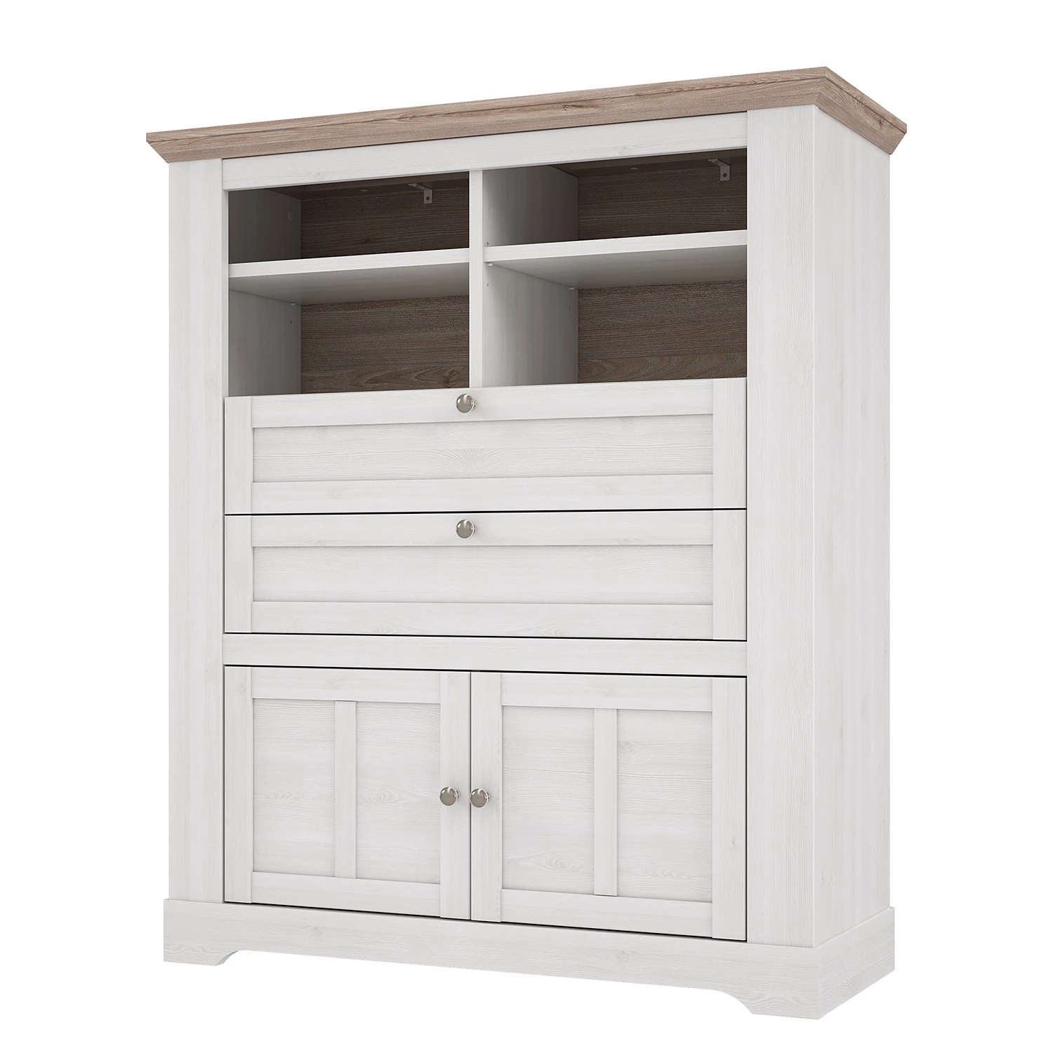 Ridgevalley Buffet haut Sandvik I - Imitation chêne blanc / Imitation chêne Nelson 3 Ridgevalley Buffet haut Sandvik I - Imitation chêne blanc / Imitation chêne Nelson