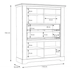Ridgevalley Buffet haut Sandvik I - Imitation chêne blanc / Imitation chêne Nelson 17 Ridgevalley Buffet haut Sandvik I - Imitation chêne blanc / Imitation chêne Nelson -Meubles de salon Soldes 1000342492 220331 501 SKETCH DETAILS P000000001000342492 sketch