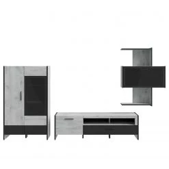 Loftscape Ensemble meubles TV Sahil (4 éléments) - Imitation chêne Sorrento gris / Noir 17 Loftscape Ensemble meubles TV Sahil (4 éléments) - Imitation chêne Sorrento gris / Noir -Meubles de salon Soldes 1000342498 220331 030 DETAILS P000000001000342498