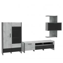 Loftscape Ensemble meubles TV Sahil (4 éléments) - Imitation chêne Sorrento gris / Noir 19 Loftscape Ensemble meubles TV Sahil (4 éléments) - Imitation chêne Sorrento gris / Noir -Meubles de salon Soldes 1000342498 220331 040 DETAILS P000000001000342498