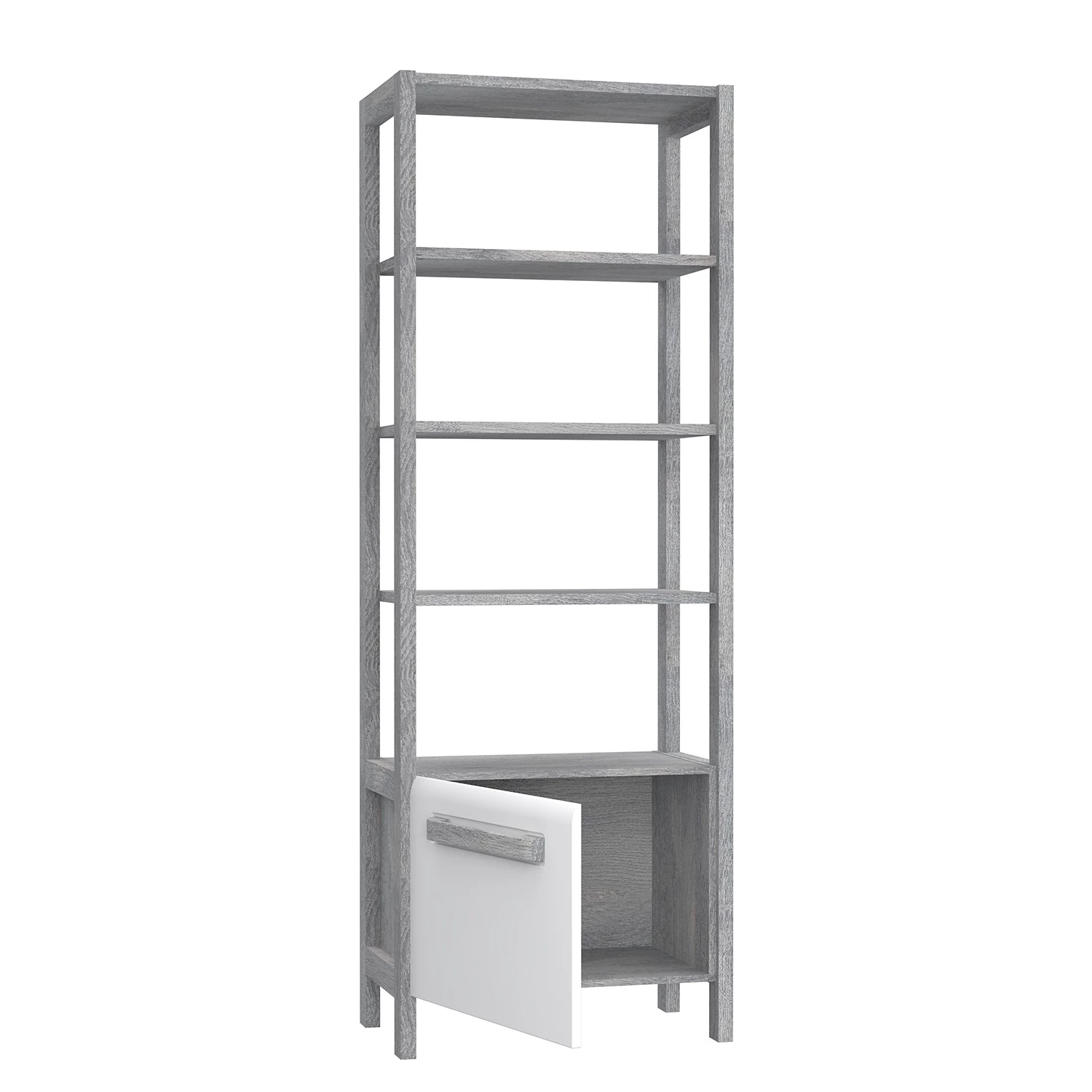 Loftscape Étagère Toscana - Blanc brillant / Imitation chêne gris 7 Loftscape Étagère Toscana - Blanc brillant / Imitation chêne gris – Image 5