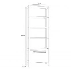 Loftscape Étagère Toscana - Blanc brillant / Imitation chêne gris 14 Loftscape Étagère Toscana - Blanc brillant / Imitation chêne gris -Meubles de salon Soldes 1000342499 220331 500 SKETCH DETAILS P000000001000342499 sketch